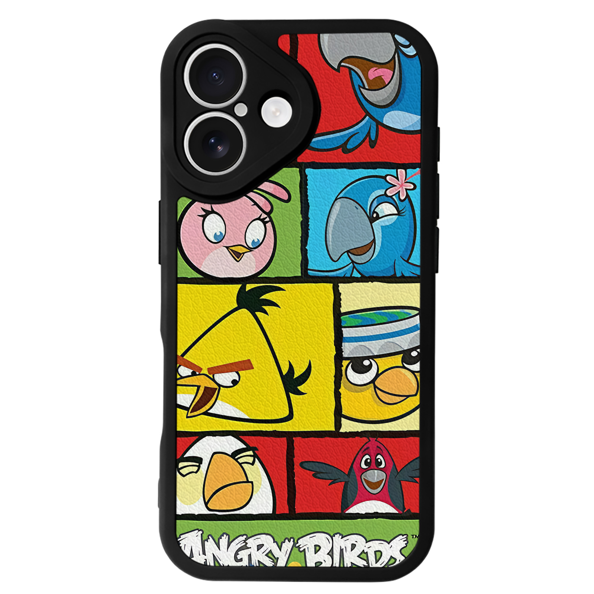 （画像用） Angry Birds アングリーバード 【iPhone 16シリーズ対応】シリコンスマホケース（レザー調） 材質：シリコン